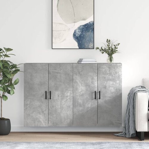 VidaXL Zidni ormarići 2 kom siva boja betona 69,5 x 34 x 90 cm Slike