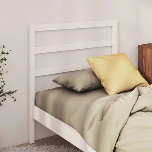  Uzglavlje za krevet bijelo 96 x 4 x 100 cm od masivne borovine