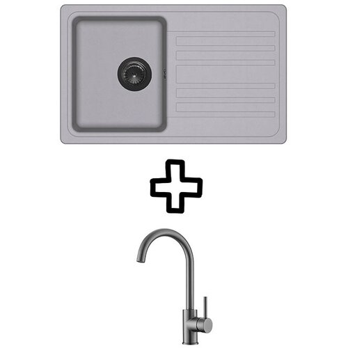 Aquasanita Set Notus SQ101AW + Vida PVD Alumetallic/Grafit Slike