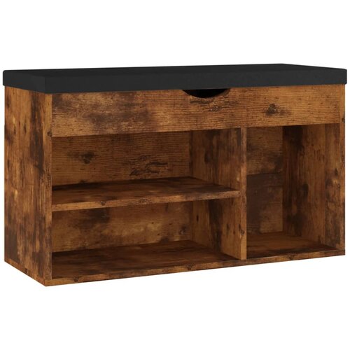 Maison Chic Klop za čevlje - Sedež za čevlje z blazino dimljeni hrast 80x30x47 cm inž. les, (21777799) Cene