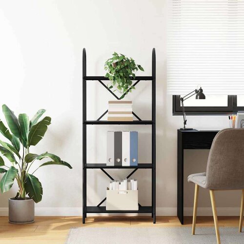 VidaXL Polica Crni hrast 60 x 30 x 146 cm Konstruirano drvo Slike