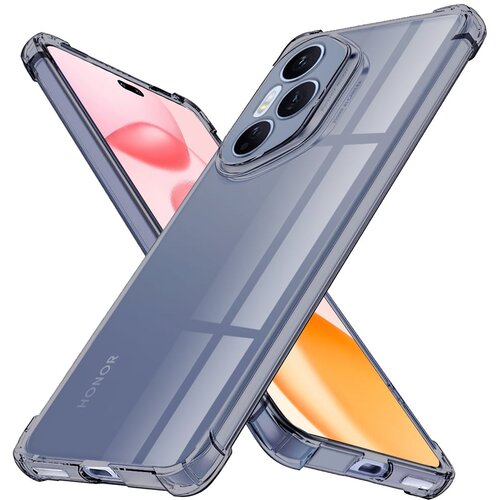 Techsuit Shockproof Clear Silicone za&scaron;titna maskica za Honor 400 Pro &ndash; smoke crna Cene