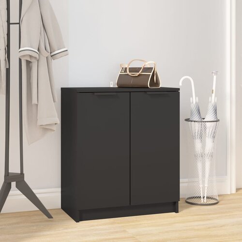 VidaXL Ormarić za cipele crni 59 x 35 x 70 cm od konstruiranog drva Slike