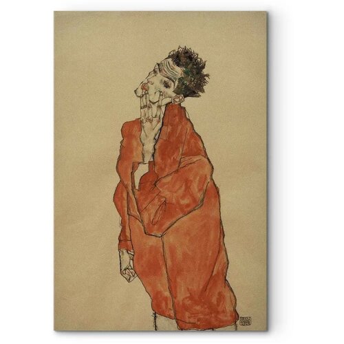  Slika - Egon Schiele &amp;ndash; Self-Portrait (Man in Orange Jacket) 80x120 Premium Print Slike