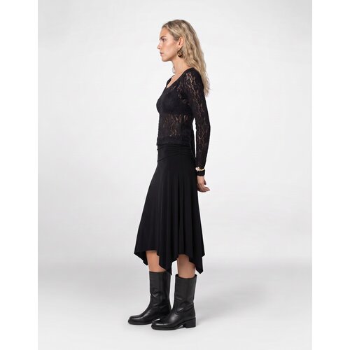 Vero Moda Topi &amp;amp; Bluze VMFLORA LS 2-WAY LACE Črna Slike