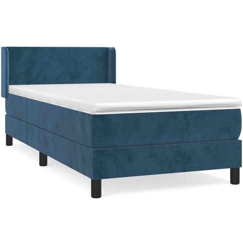 Maison Chic Box spring postelja - Vzmetna postelja z vzmetnico temno modra 100x200 cm žamet SL14258, (21904546) Slike