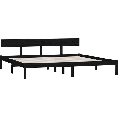  Okvir za krevet od borovine crni 180 x 200 cm bračni Slike