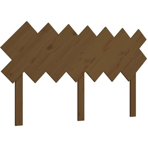  Uzglavlje za krevet boja meda 141x3x80 5 cm masivna borovina Slike