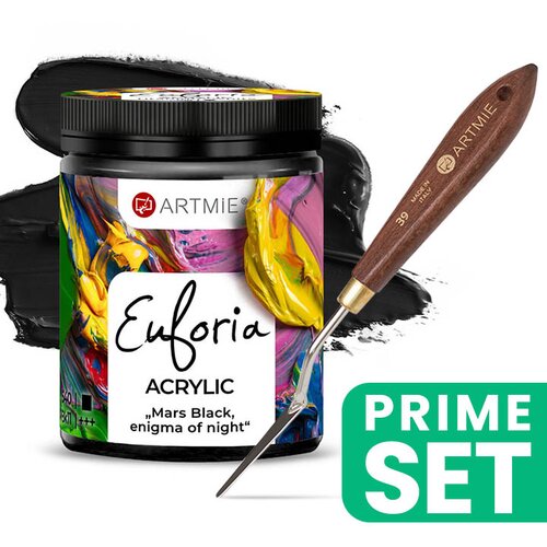 Artmie Euforia Mars crna akrilna boja i set noževa Cene