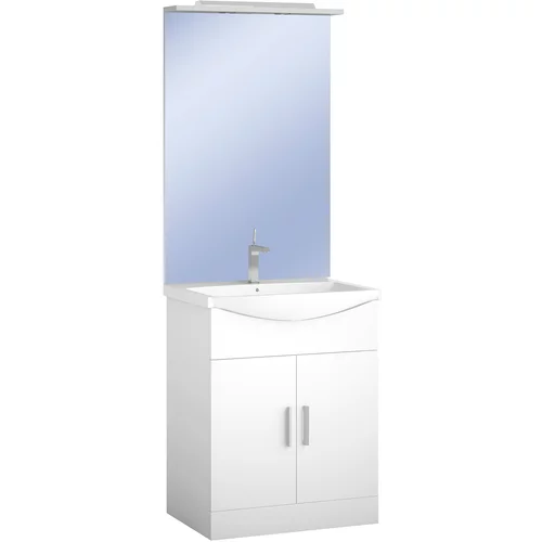 Smart kopalniški sestav smart 65 (65 x 45 x 185 cm, bela, sijaj, led)
