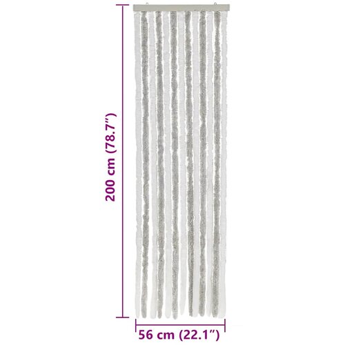 Zastor protiv muha svjetlosivi i bijeli 56x200 cm od &amp;scaron;enila Slike