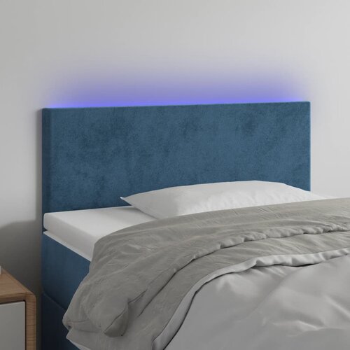 VidaXL LED uzglavlje tamnoplavo 90x5x78/88 cm bar&amp;scaron;unasto Slike