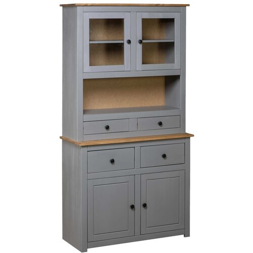 vidaXL Visoka komoda od borovine siva 93x40,5x180 cm asortiman Cijene