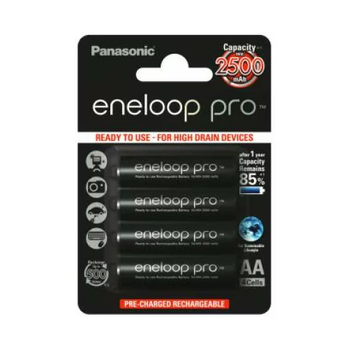 Panasonic Eneloop Pro baterija AA, 4 kos
