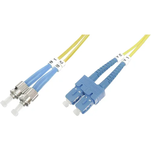 Digitus DK-2912-02 steklena vlakna optična vlakna priključni kabel [1x ST-vtič - 1x moški konektor SC] 9/125 µ Singlemode OS2 2.00 m, (20437460)