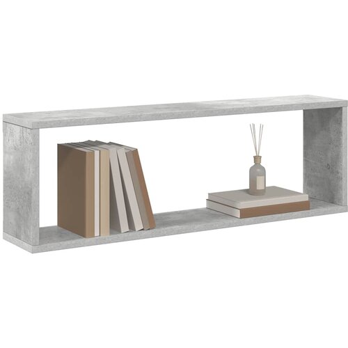  Kockaste zidne police 2 kom boja betona 80x15x26,5 cm drvene Slike