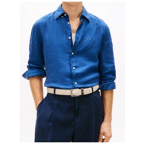 Tommy Hilfiger Srajce z dolgimi rokavi MW0MW41530 Modra Slike
