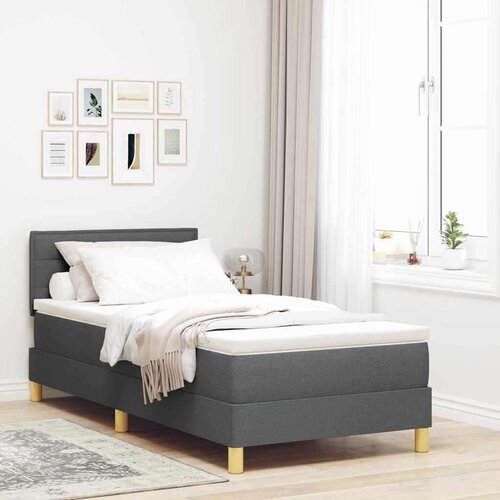  Krevet s podnicom s madracem &amp  LED tamno siva 90x190 cm tkanina Cijene