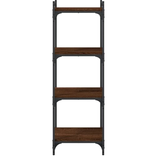  Regal za knjige 4 razine smeđa boja hrasta 40x30x120 cm drveni Slike