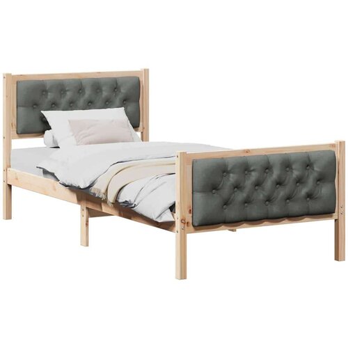  Okvir za krevet Tamno siva 90 x 190 cm tkanina Slike