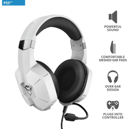 Trust gaming slušalice bijele GXT323W Carus (24258)