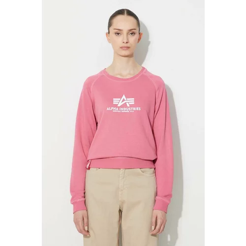 Alpha Industries Pulover New Basic Sweater Wmn moški, roza barva