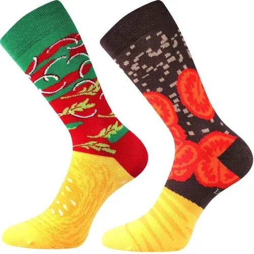 Lonka HAMBURGER 2PACK Unisex čarape, žuta, veličina