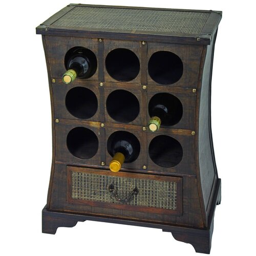 Deco Pleasure Smeđa vitrina za vino broj boca 9 kom, 46x58 cm &amp;ndash; Slike