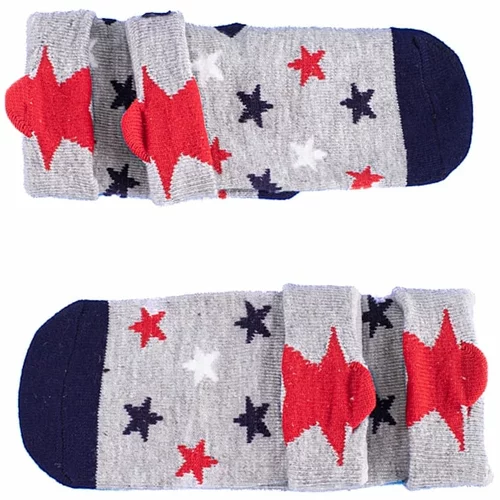 SHELOVET Set of 2 pairs of children's socks gray with stars