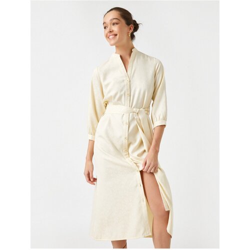 Koton Long Sleeve Tie Waist Shirt Dress Cene