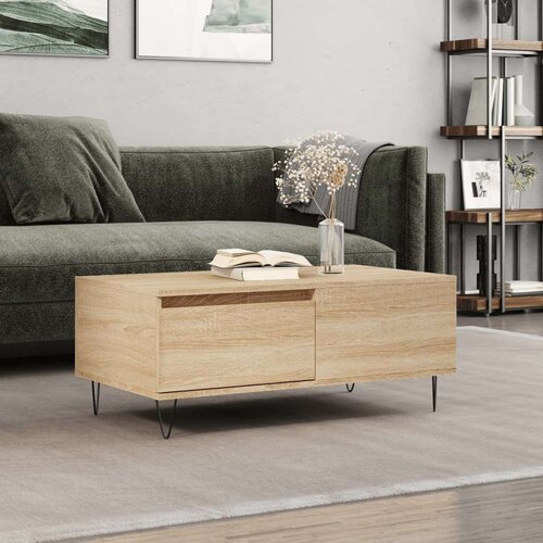 VidaXL Stolić za kavu boja hrasta 90x50x36 5 cm konstruirano drvo Slike
