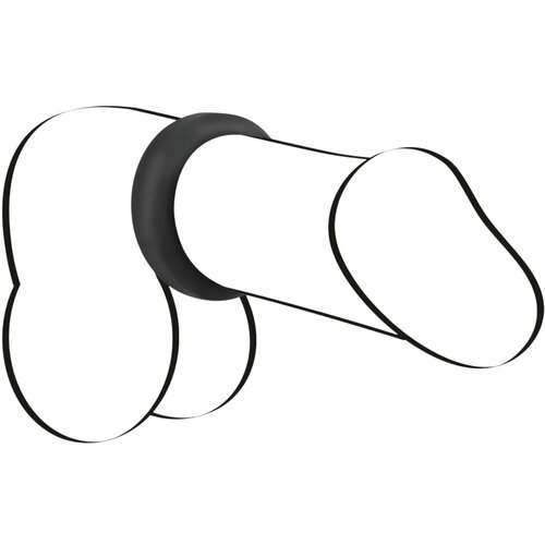 Black Velvets Black Velvet - prsten za penis debelih stijenki (2,6 cm) - crn Cene