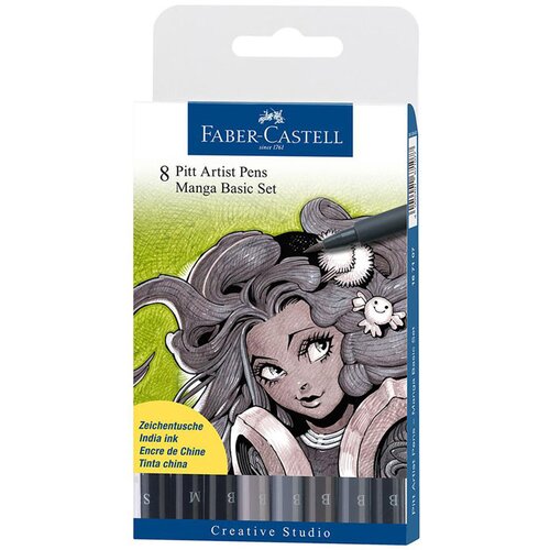 Faber-Castell Castell pitt art pen manga B set 1/8 167107 ( A731 ) Cene
