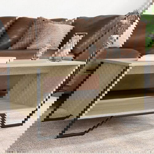 vidaXL Stolić za kavu boja hrasta 75x51x40 cm konstruirano drvo Cijene