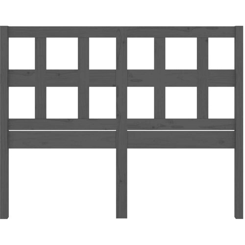  Uzglavlje za krevet sivo 125 5 x 4 x 100 cm od masivne borovine Slike