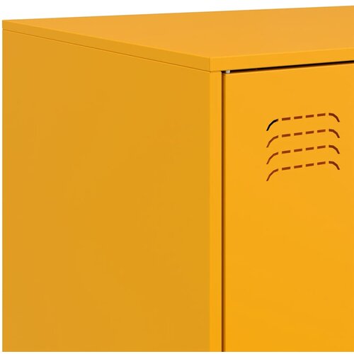  Komoda boja senfa 67 x 39 x 107 cm čelični Slike