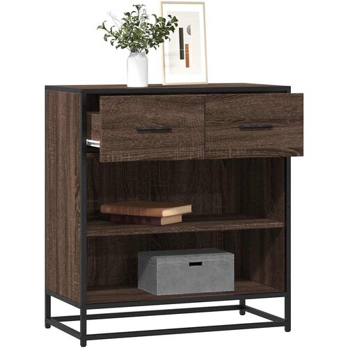 VidaXL Komoda rjavi hrast 68x35x76 cm inženirski les Slike