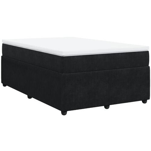 vidaXL Box spring postelja z vzmetnico črna 120x190 cm žamet, (21304776) Cene