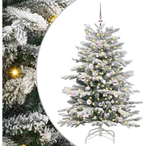 vidaXL Umetno Zložljivo Božično Drevo Bela 150 cm PE in PVC Cene