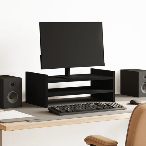 VidaXL Stalak za monitor crni 50x27x20 cm od konstruiranog drva Slike