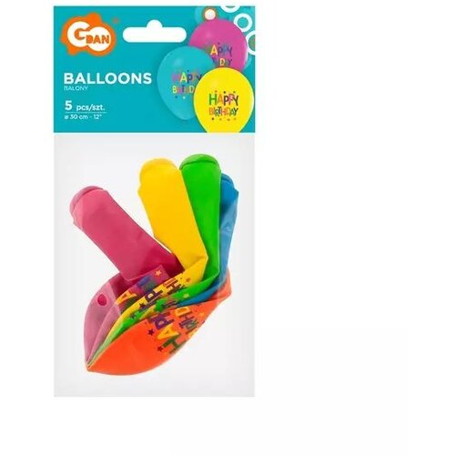  Set 5 balonov z napisom Vse najboljše in zvezdastim vzorcem - 30 cm Cene