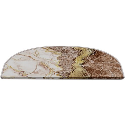 Vitaus Kremno beli/svetlo rjavi komplet preprog za stopnice 16 ks 20x65 cm Golden Marble &amp;ndash; Slike