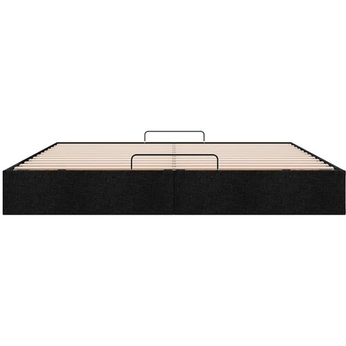 VidaXL Otomanski okvir kreveta bez madraca crni 160x200 cm od tkanine Slike