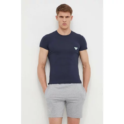 Emporio Armani Underwear Homewear majica kratkih rukava boja: tamno plava, s tiskom