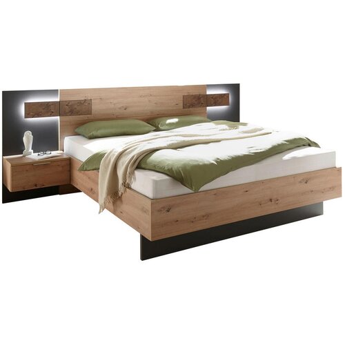 CARRYHOME POSTELJNA GARNITURA 180 cm x 200 cm , leseni material hrast artisan Cene