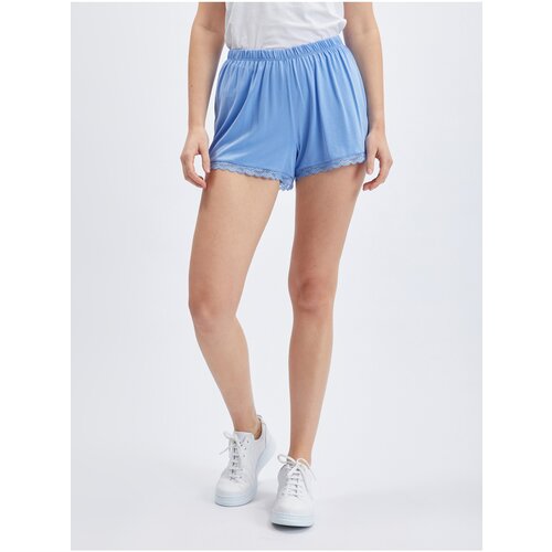 Orsay Light blue women's shorts with lace - Women's Cijene