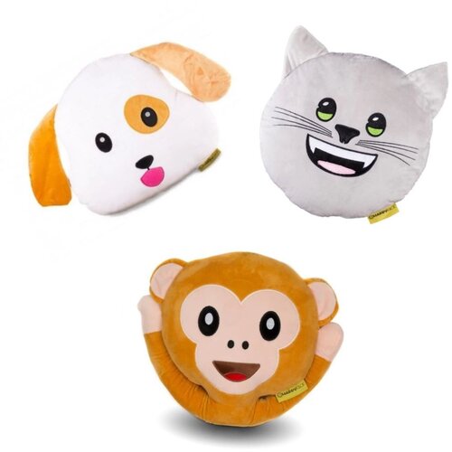 HappyFace set 3 kakovostnih emoji plišastih vzglavnikov živali 32cm Cene