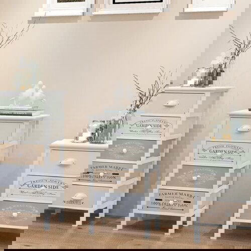 vidaXL Elegantna francoska omarica s 4 predali les Cene