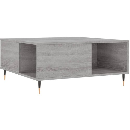 Maison Chic Klubska mizica - kavna mizica - Nizka mizica siva sonoma 80x80x36,5 cm inženirski les, (21752504) Slike