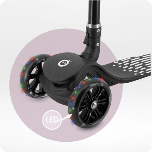 Momi romobil SAN LED, Black Slike